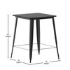 Flash Furniture 31.5 SQ Bar Top Table Black Poly Top/Black Frame JJ-T14619H-80-BKBK-GG
